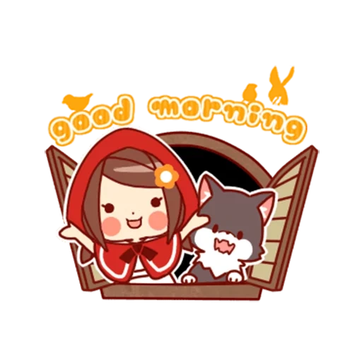 Little Red Riding Hood & Wolf Telegram sticker pack