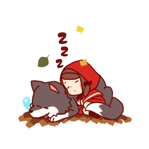 Little Red Riding Hood & Wolf sticker 24
