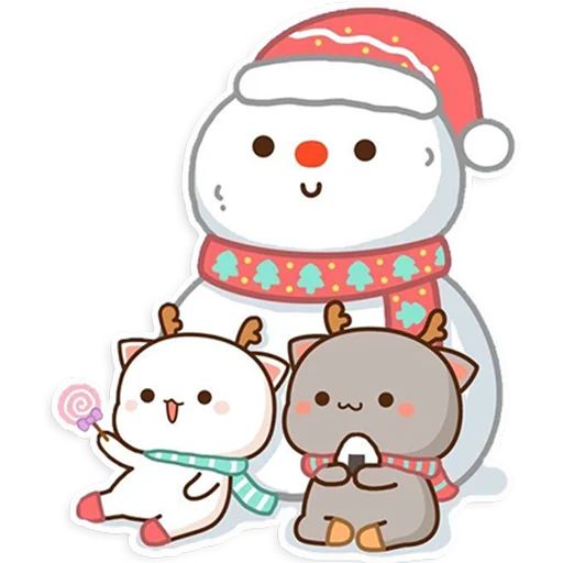 Mochi Peach Cats WINTER Mochi Peach Cat Telegram sticker pack