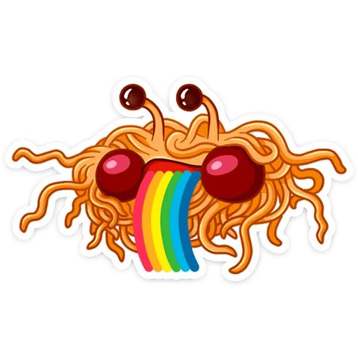 Макаронный Монстр :: @mosticks sticker 11