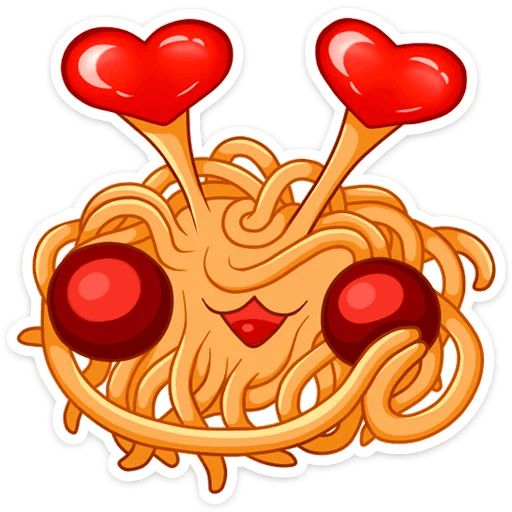Макаронный Монстр :: @mosticks sticker 17