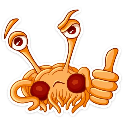Макаронный Монстр :: @mosticks sticker 23