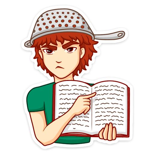 Макаронный Монстр :: @mosticks sticker 35