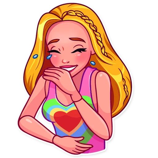 Розовая кукла Telegram sticker pack