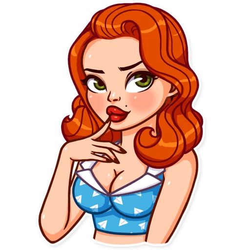 Pin-up Girl Telegram sticker pack