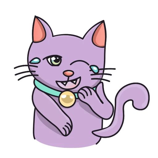 Фиолетовый кот Telegram sticker pack