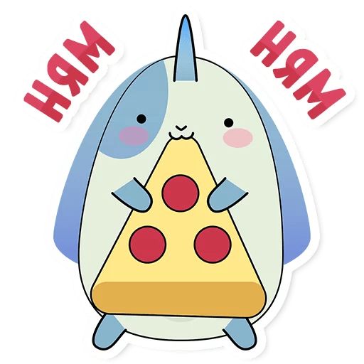 Кролик-единорог Пипа sticker 2