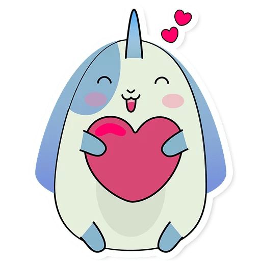 Кролик-единорог Пипа sticker 12