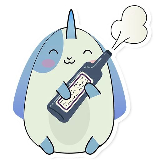 Кролик-единорог Пипа sticker 4