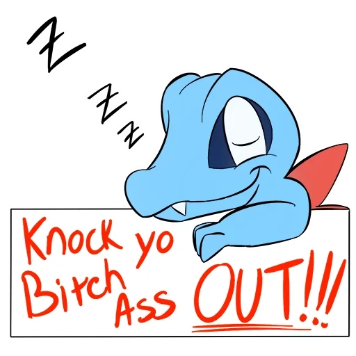 RudeTotodile Telegram sticker pack