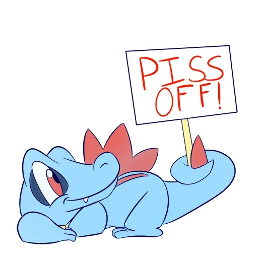 RudeTotodile sticker 6