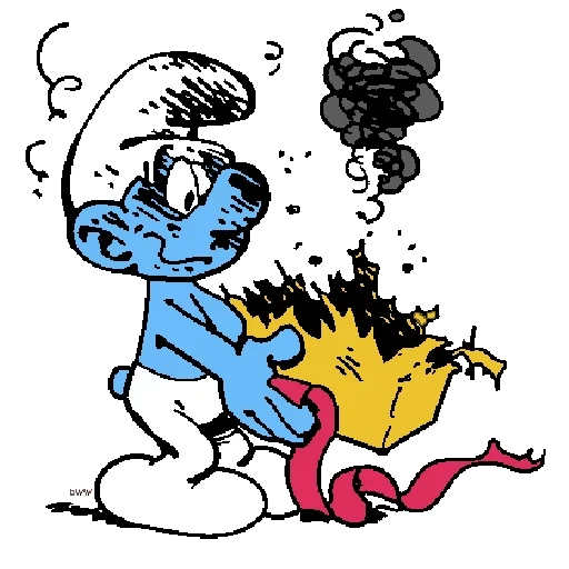Smurf sticker 50