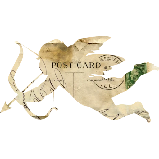 vintage postcard sticker 110