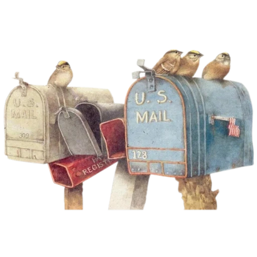 vintage postcard sticker 79