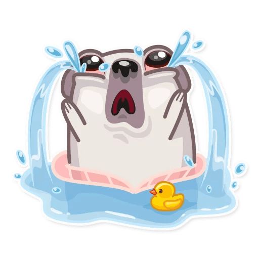 Water Pug sticker 2