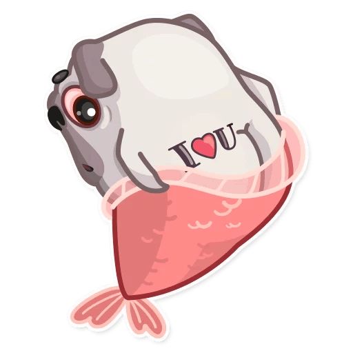 Water Pug sticker 11