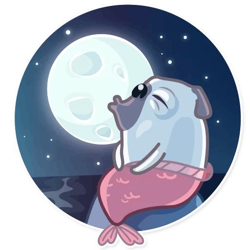 Water Pug sticker 30