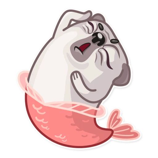 Water Pug sticker 8